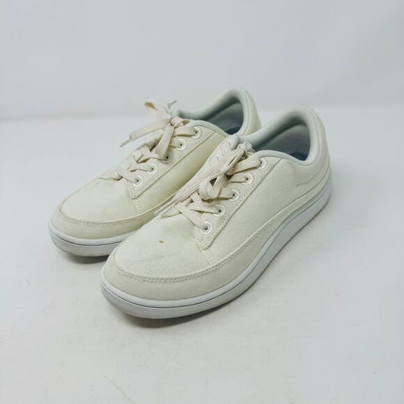 Allbirds Canvas Pacers Sneakers White Eco-Friendly Casual Shoes Lace Up Size 7 - Picture 13 of 13